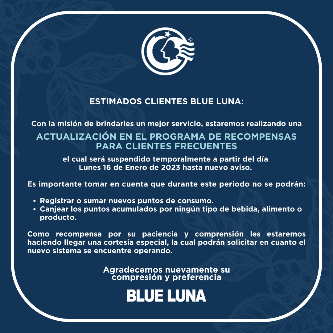 Blue Luna Comunicado